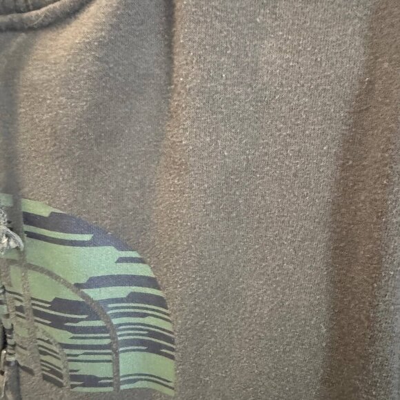 The North Face Spellout Hoodie Mens Medium Green Long Sleeve Full Zipper Pockets - Picture 7 of 11